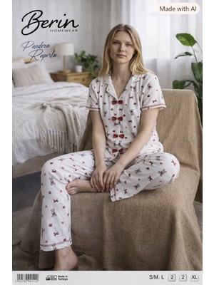 Mihra 🌙 Berin Homewear Pandera Raporlu Pijama Takımı
