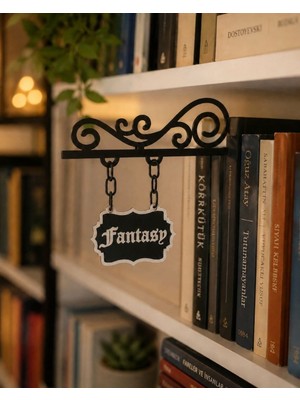 Leaf Creative Plastik Kitaplık Askılı Tabelası (Fantasy)