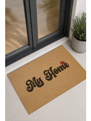 Reflexa Kapı Önü Halı Paspas "my Home" Yazılı Kalpli 60 x 40