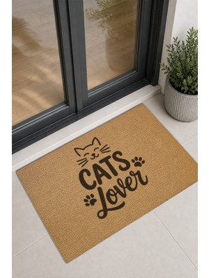 Reflexa Kapı Önü Halı Paspas "cats Lover" Yazılı Kedi Desenli 60 x 40