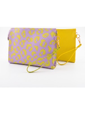 Eych Helen 2'li Kadın Clutch Çanta Seti-Şık El ve Portföy Çantası