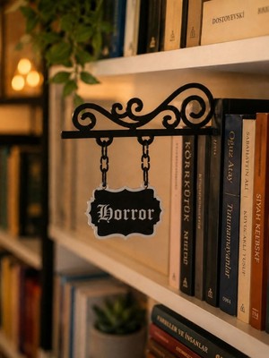 Leaf Creative Plastik Kitaplık Askılı Tabelası (Horror)