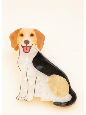 Femenino Beagle Köpek Figürlü Akrilik Lüks Kemik Toka