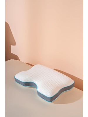 Boyun Destekli Ortopedik Visco Yastık Horlama Yastığı 55X40X12/10 cm