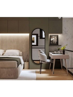 50X140 Oval Duvar Dekor Aynasıkonsol Aynası/salon Aynası Siyah