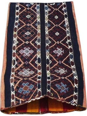 Zehra Abla Halı El Dokuma Otantik Sumak Malatya Yün Çuval Kilim 6267 Çok Renkli-65 x 120
