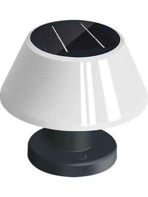 Masa Lambası Modern Tasarım Su Geçirmez Güneş Enerjili 4 Kademeli Dim LED Ayarlanabilir