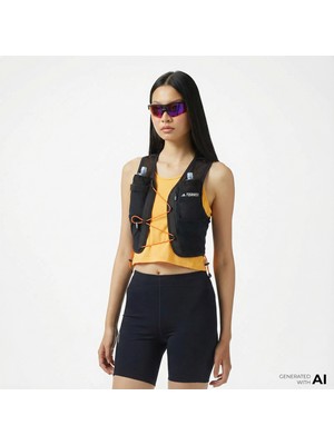 Adidas Terrex Trail Running Techrock 12 L Unisex Siyah Koşu Yeleği.-
