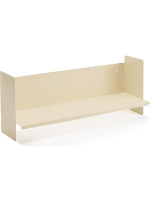 Beyaz Metal Duvar Rafı - Masa Üstü Kitaplık ve Çok Amaçlı Ofis Düzenleyici 21X70 cm