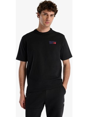 New Balance Lifestyle Erkek Siyah T-Shirt.1