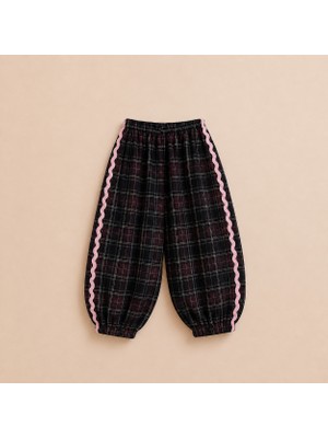 Ozzy Kids Kız Çocuk Ekoseli Şalvar Pantolon