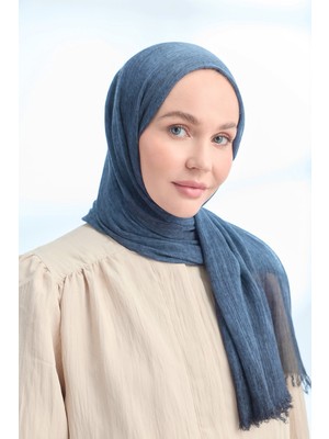 Armanda Organic Touch Viskoz Şal- 3601-914 Koyu Indigo