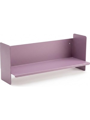 Mor Metal Duvar Rafı - Masa Üstü Kitaplık ve Çok Amaçlı Ofis Düzenleyici 21X70 cm
