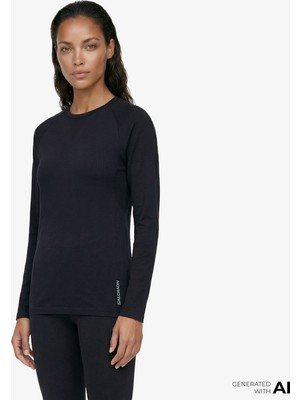 Salomon Sense Aura Kadın Siyah Koşu T-SHIRT.27412