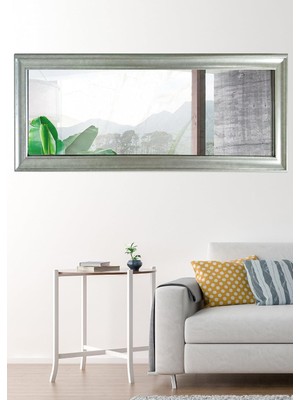 YGMS05-60140-1 Gümüş Çerçeveli Yatay Ayna, 60X140CM