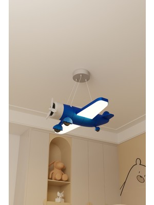 Çocuk Odası Avizesi, Uçak Avize, Bebek Odası Avizesi Küçük Kaşif LED Tavan Lambası