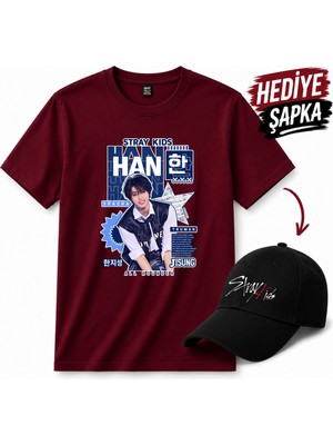 BarsDepo Straykids Han Thıs That Tişört, Premıum Kalite Unisex Çocuk / Yetişkin (Şapka Hediyeli)