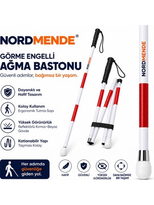 Just Cheap Store Ağma Bastonu – Hafif, Dayanıklı ve Ergonomik Tasarım,ağma Bastonu Kayar Uclu Reflektörlü