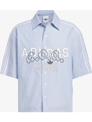 Adidas Originals Aoa Button Up Erkek Mavi Gömlek.-