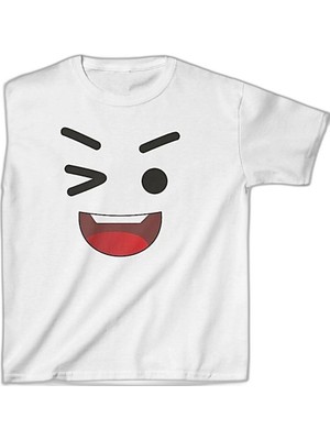 Zamerya Unisex Çocuk Baskılı T-Shirt - Beyaz