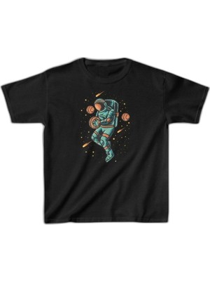 Zamerya Unisex Çocuk Baskılı T-Shirt - Siyah