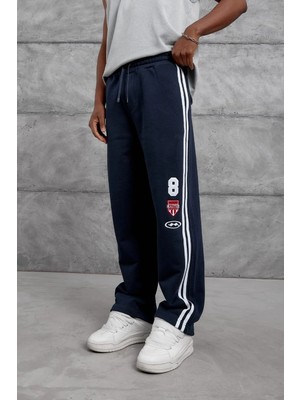 Lacivert 8 Baskılı Baggy Esofman Altı