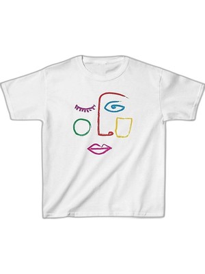 Zamerya Unisex Çocuk Baskılı T-Shirt - Beyaz