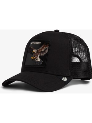 Goorin Bros Represent Eagle Trucker Unisex Siyah Şapka.voıd