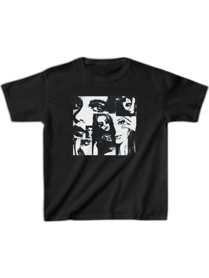 Zamerya Unisex Çocuk Baskılı T-Shirt - Siyah