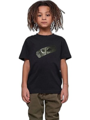 Zamerya Çocuk Unisex Baskılı T-Shirt - Siyah