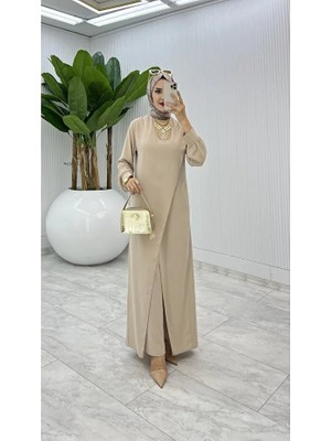 BETES Kadın Tesettür Krep Kumaş Ahum Model Ikili Takım Pantolon Tunik