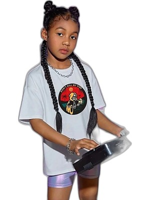 Zamerya Çocuk Unisex Baskılı T-Shirt - Beyaz