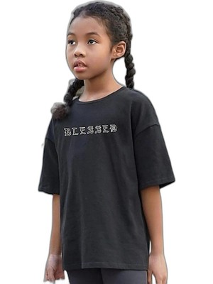 Zamerya Çocuk Unisex Baskılı T-Shirt - Siyah