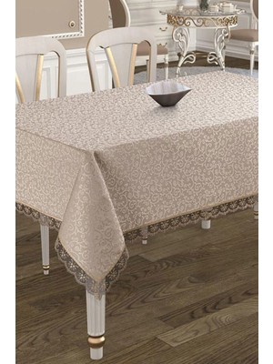 Bikaya Home Kdk Leke Tutmayan Dertsiz Masa Örtüsü - 160X220 cm - Cappucino
