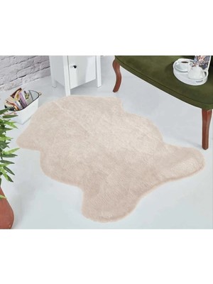 Wooly Life Seria Halı Peluş Halı Krem Post