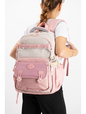 Baginn Ventis Unisex Okul Çantası Ortaokul Lise Sırt Çantası 43*30 cm Su Geçirmez Kumaş Çok Cepli Vnt1-F