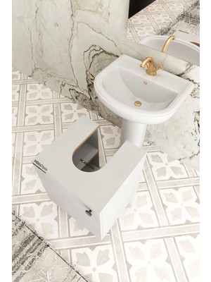 Modadiyos Modelisa Mini Lavabo Altı Dolap, Ayaklı Banyo Dolabı - Mdf