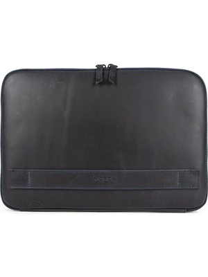 Meschain Meschaın Hakiki Deri Lacivert Macbook Air Pro 13 ve 13.3 Inç Laptop Kılıfı