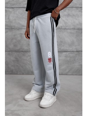 Gri 8 Baskılı Baggy Esofman Altı