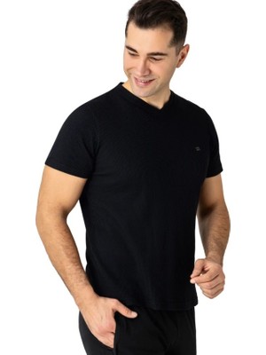 Crozwise Pike Waffle V Yaka T-Shirt