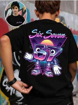 BarsDepo Sıx Seven Baskılı Tişört, Premıum Kalite Unisex Çocuk / Yetişkin