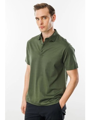 Kinetix MB Pam 12SN328 6fx Haki Erkek Polo Yaka Kısa Kol T-Shirt