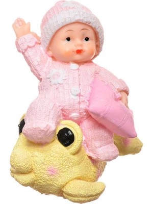 Meks Biblo Decotown Hediyelik Bebek Polyester Süs Eşyası Pembe