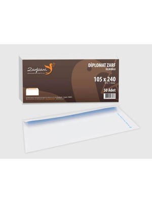 Diplomat Zarf Düz 10,5X24 cm 90 Gram 1.hamur 50 Adet