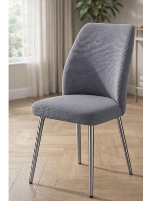 Oval Sandalye Kılıfı Büyük Oval Likralı Yıkanabilir Streç Lastikli Sandalye Örtüsü Krem R
