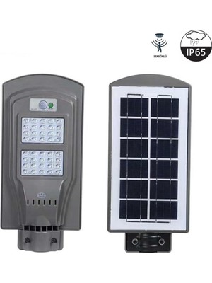 60 W Sensörlü Solar Sokak Lambası - Beyaz Işık (6500K) - CT-4691
