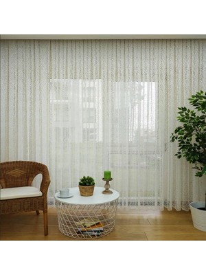 Evdepo Home Kırık Beyaz Sık Pileli Tül Perde 60 x 250 cm