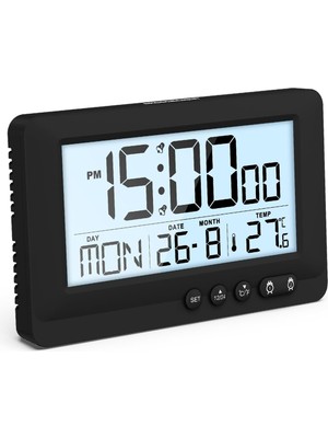 Seyahat Çalar Saat, Taşınabilir LCD Çalar Saat, Kompakt Boyut, 5s Arka Aydınlatmalı Küçük �