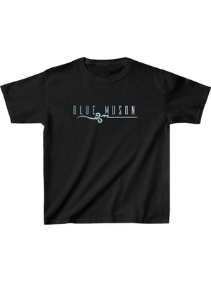 Tarz Yeri Unisex Çocuk Baskılı T-Shirt - Siyah