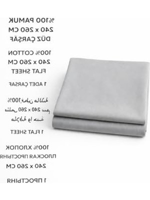 Odea Düz Çarşaf, 240X260 cm Ölçülerde Çift Kişilik Yumuşak ve Nefes Alabilen Kumaş